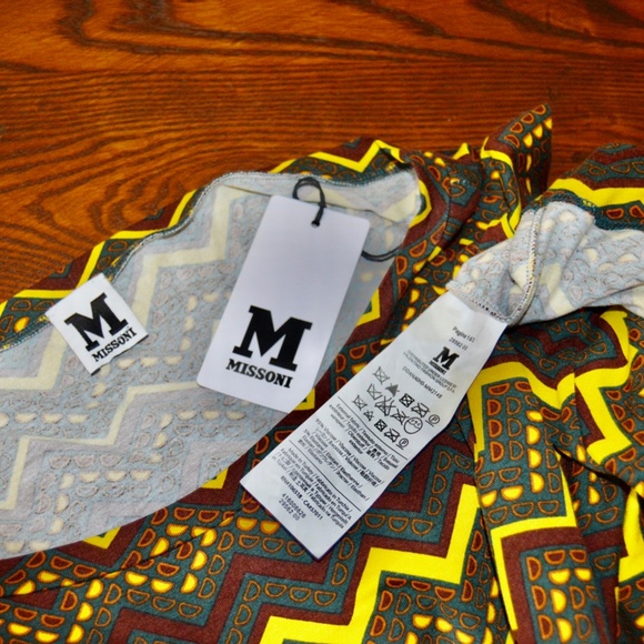 NWT M Missoni Chevron Long Sleeve T-Shirt Dress Size XL - Picture 13 of 14